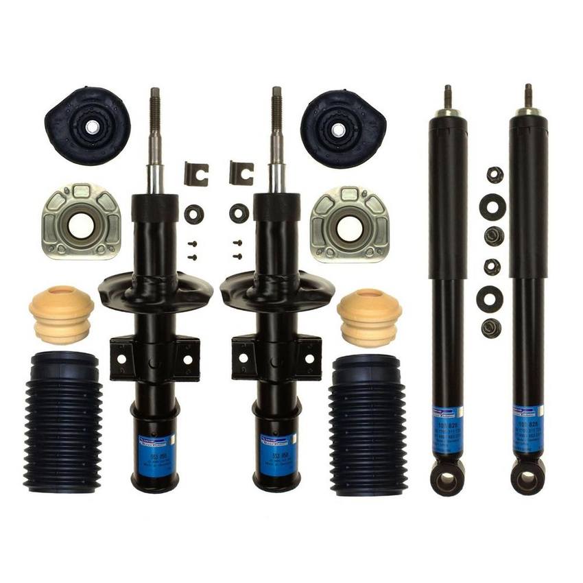 Volvo Suspension Strut and Shock Absorber Assembly Kit - Front and Rear (Witohut Self Leveling Suspension) 9173851 - Sachs 4026390KIT